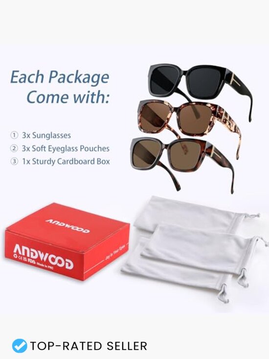 Oversized Square Fit Over Glasses Polarized Sunglasses UV400  display picture 3